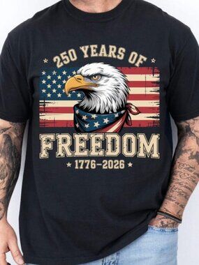 America 250th Anniversary Shirt, 250 Years Freedom Shirt, Patriotic Dad Gift Shi